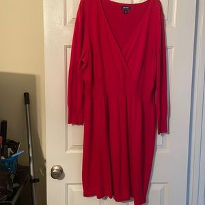 Gently used Old Navy sweater dress, red, 3x